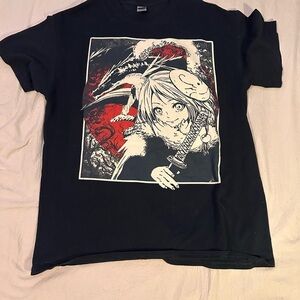 Anime Black Graphic T-Shirt